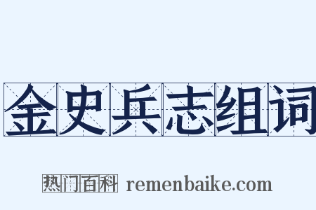 金史兵志组词是什么意思的图片